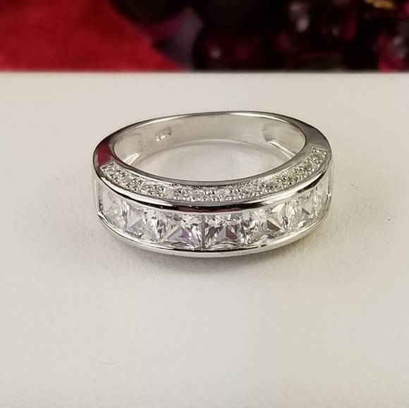 NEW 925 STERLING SILVER MENS WEDDING BAND RING - Picture 2 of 2